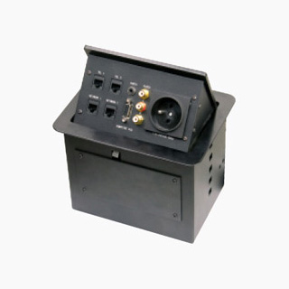 HZM/403FR<BR>一位法式電源二位電腦插座一位視頻插<br>一位雙音頻插一位3.5耳機(jī)插一位15芯VGA